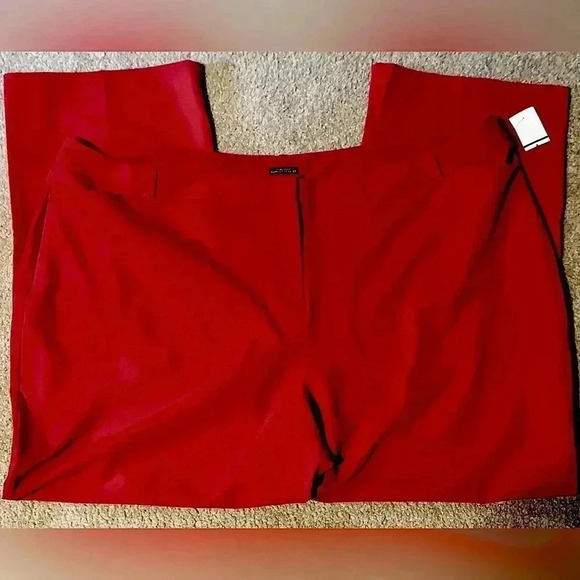 🆕 Ladies Red Dress Pants, Size 28W - Picture 1 of 3
